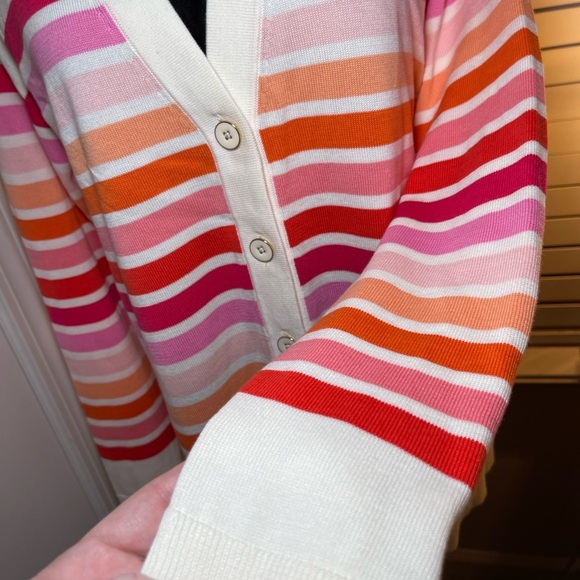 NWOT Women’s Talbots ombré cardigan with gold and pearl buttons - Picture 3 of 10